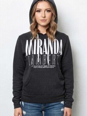 Miranda Lambert Wild Card Tour Hoodie Women's Small Gray Hood Kangaroo Pocket